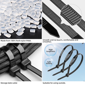 Attaches en nylon 3,6x250 mm - Fixations faciles à utiliser pour l'organisation des câbles, la sécurisation du matériel de camping, le rangement dans le garage - Product Image 3