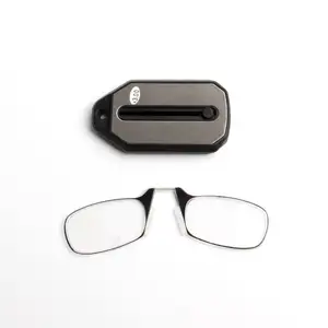 Portable Silicone Light Weight Clip On Cheap Mini Folding Foldable Reading Glasses River Optical