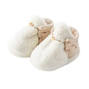 Baby shoes autumn and winter baby boots with soft soles thickened anti slip shoes warm socks