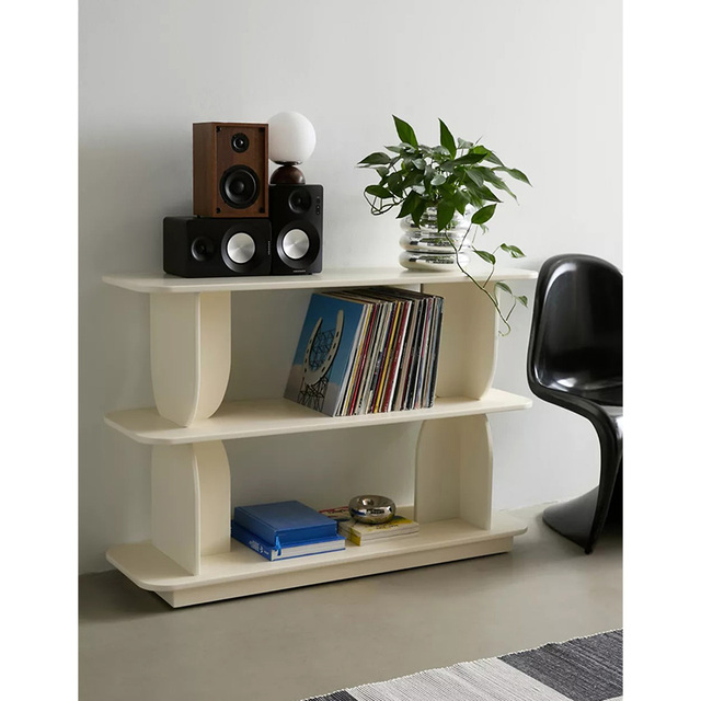 Home Decor Modern Design Versatile Wooden Shelf 3-tier White Wood Bookshelf Book Cube Storage Display Open Mdf Bookcase