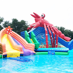 Tobogán de agua inflable de PVC de grado comercial Característica de la <span class=keywords><strong>piscina</strong></span> de tierra interior al aire libre Característica de agua elegante para <span class=keywords><strong>parques</strong></span> <span class=keywords><strong>recreativos</strong></span> - Product Image 3