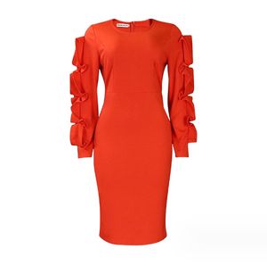 Abito Casual a maniche lunghe da donna europeo e americano autunno nuovo temperamento <span class=keywords><strong>oversize</strong></span> alla <span class=keywords><strong>moda</strong></span> - Product Image 2