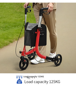 Lightweight Walker, Elderly Walking Aid, Rehabilitation Mobility Device, Anti-fall Foldable <b>Rollator</b> with Seat, Outdoor Exercise - Product Image 6