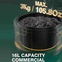 Cuisinière à Boba WF-D16, Cuisinière à Perles de Tapioca Automatique Commerciale de 16 L pour Boba Tea & Bubble Tea & Milk Tea, Écran Tactile