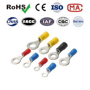 Borne de câble ronde pré-isolée <span class=keywords><strong>en</strong></span> PVC de haute qualité, à sertir, <span class=keywords><strong>en</strong></span> cuivre, de type O, pressée à froid, pour fabricants de bornes automobiles - Product Image 1