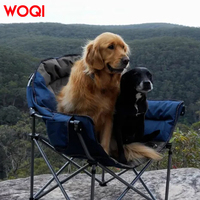 WOQI Chaise pliable en métal avec tissu Oxford-Portable Outdoor Camping & Beach Garden Chair Surface facile à nettoyer