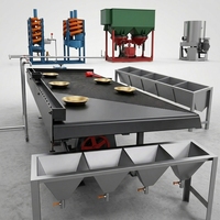 Table vibrante minière robuste à 60 rainures avec surface en fibre de verre pour la séparation gravitaire des minerais dans le traitement minier
