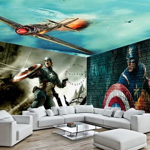 Mural 3D con Tema de <span class=keywords><strong>Hulk</strong></span> Superhéroe para Gimnasio, Papel Tapiz Impermeable para Habitación Infantil - Product Image 1