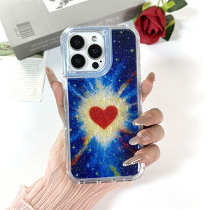 Alta calidad 3 En 1 Sparkle Epoxy hermoso papel irrompible <span class=keywords><strong>funda</strong></span> para teléfono móvil para ZTE <span class=keywords><strong>Blade</strong></span> A56 4G - Product Image 1