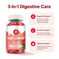 Complément de fibres en gommes sans sucre, prébiotique, soutien digestif intestinal, gommes de fibres pour adultes, vente en gros, fabrication sur mesure