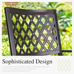 Hiện đại dán ngoài trời không thấm nước Kem chống nắng ngoài trời bàn tròn và bộ ghế có thể chứa 8 người bàn ghế ngoài trời - Product Image 4