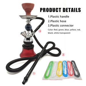 Pipa de narguile de plástico a precio de fábrica, venta al por mayor, pipa de narguile desechable colorida con logotipo personalizado portátil rico - Product Image 6