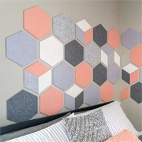 Fournisseur d'usine Panneaux acoustiques absorbants de son en fibre de polyester hexagonale décoratifs de haute qualité pour la maison, le bureau, le studio de musique
