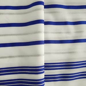 Scialli da Preghiera Ebraici Blu Argento in Poliestere, Tallit Ebraico, Scialli da Preghiera <span class=keywords><strong>Tzitzit</strong></span> - Product Image 1