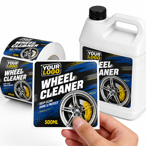 Custom Vinyl Car Wash Sticker <b>Waterproof</b> Self Adhesive Automotive Detailing Cleaner <b>Label</b> for Plastic Bottles Top Brand PT - Product Image 1
