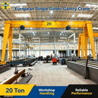 Nouveau type européen grue à portique à poutre unique de 20 tonnes avec télécommande