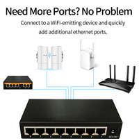 Conmutador de Red Ethernet Gigabit TiNCAM OEM con 5 Puertos de 10/100/1000 Mbps, LAN No Administrada, Divisor de Internet RJ45