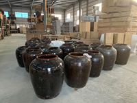 Grande urne noire en céramique antique chinoise