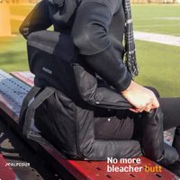 Chaise d'extérieur de 25 pouces extra large alimentée par batterie siège de stade chauffant avec coussin et dossier