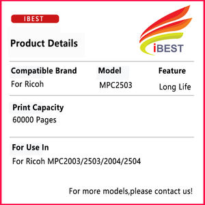 Tambour pour imprimante 3d, Compatible avec MPC5503, longue vie, copieur, opaque, ribouillo MP, C3003, 3503, mpcc 4503, 5503, 6003, 3004, 3504, 4504, 5504, 6004 - Product Image 2