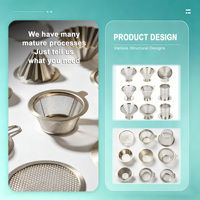 Disque filtrant à café expresso de précision 58,35 mm en acier inoxydable 316 de qualité alimentaire, maille frittée, monocouche, argenté, pour optimisation du goût