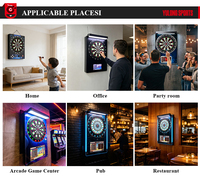 YULONG – Machine de fléchettes électronique murale mini, équipement commercial de jeu de fléchettes souples pour bars, clubs et salles d'arcade – Vente en gros