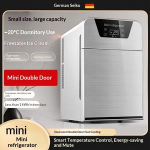 Duitsland <span class=keywords><strong>Mini</strong></span> Koelkast Kleine Huishoudelijke Studenten Kamer Auto Koelkast 2025 Nieuwe Energiebesparende Dubbele Deur -20°C Auto-ontdooiing - Product Image 2