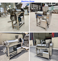 Automatische industriële appelkoudpers met motor, hoge productiviteit, fruitpers, SUS304 roestvrij staal