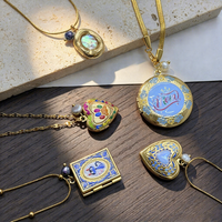 Collier pendentif hypoallergénique sans nickel, perle d'eau douce naturelle colorée, breloque ouverte pour cadeau de fête des Mères, bijoux de Noël