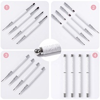 Pincel Magnético de Doble Cabeza de Alta Gama 2026 para Arte de Uñas con Puntas de Nylon Reemplazables, Pincel Plano para Gel UV y Delineador para Salón de Uñas OEM