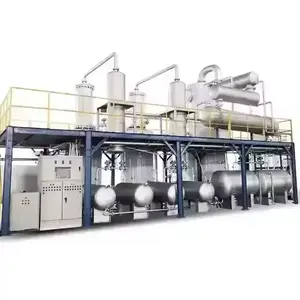 PLC engine oil plastic oil distillation to diesel refinery machine