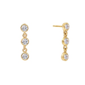 SS CZ-pendientes de plata de ley 925 para mujer, joyería fina - Product Image 1