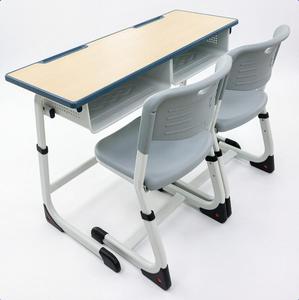 Ensemble de bureau et chaise réglables personnalisables de bonne qualité pour l'école, bureaux et chaises d'école, chaise et table doubles pour étudiants - Product Image 4