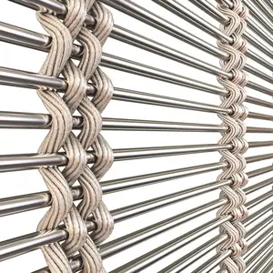 Tirai dinding jaring kawat logam keamanan dekoratif rantai logam baja tahan karat fleksibel dan lembut