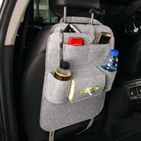 Personnalisation acceptée boîte pliable siège arrière avec plateau voiture feutre organisateur stockage