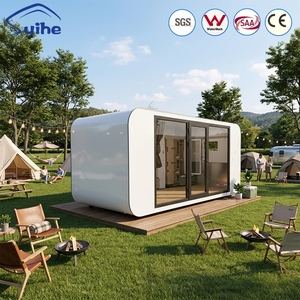 Vente directe d'usine, maison de glamping préfabriquée de luxe, cabane blanche en forme de pomme de 5 mètres - Product Image 1