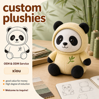 Fabricant OEM de jouets en peluche personnalisables : Animaux en peluche brodés rembourrés de coton PP, conception de poupées exclusives.