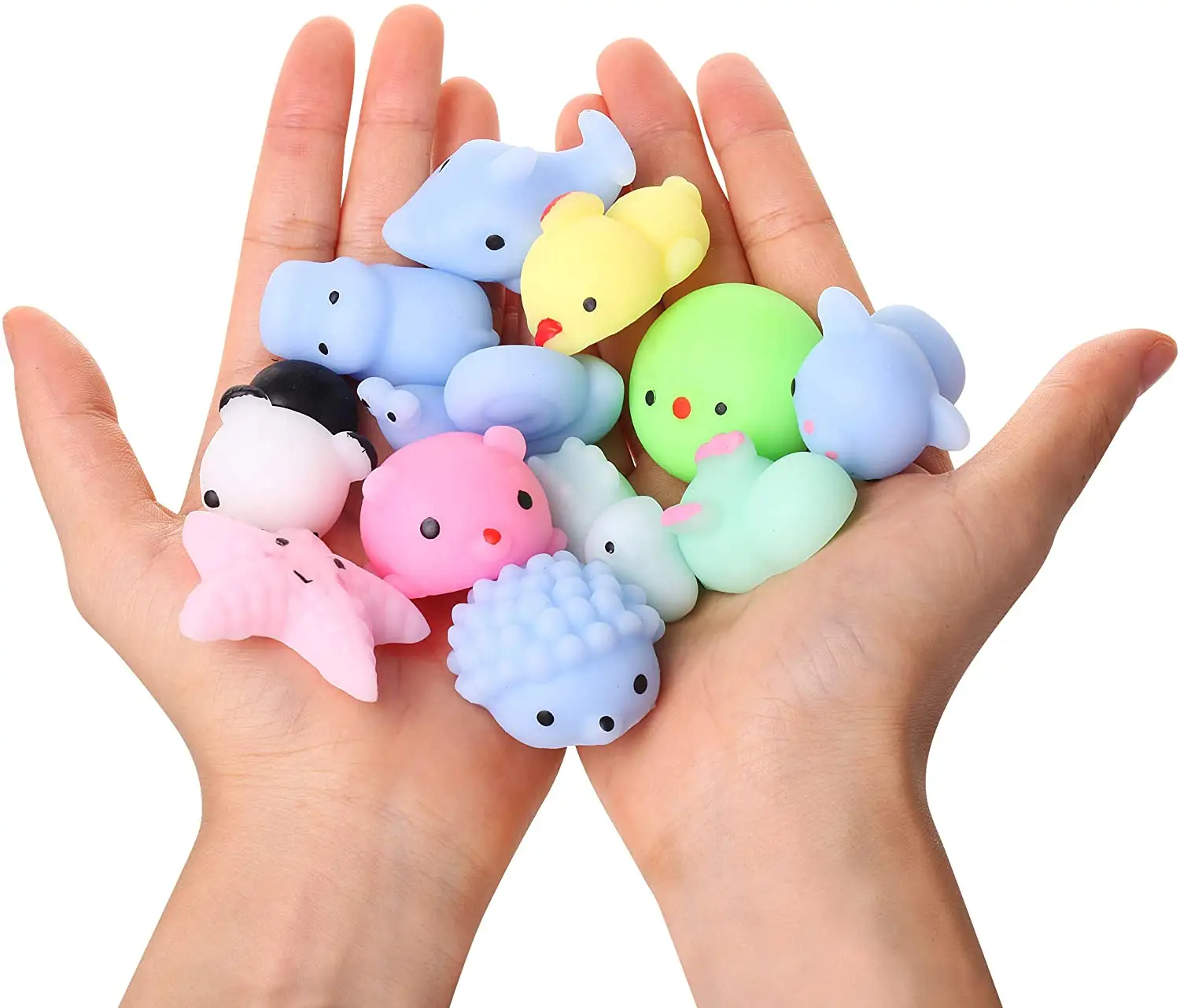 Hot Selling Kawaii Mochi Squishy Toys TPR Colourful Small Mini Fidget Toys
