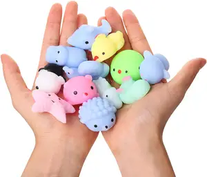 Sıcak satış Kawaii Mochi Squishy oyuncaklar TPR renkli küçük Mini stres oyuncakları