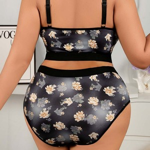 New cross-border style lace backless sexy printed vest with V-neck and integrated bra pads - Product Image 4