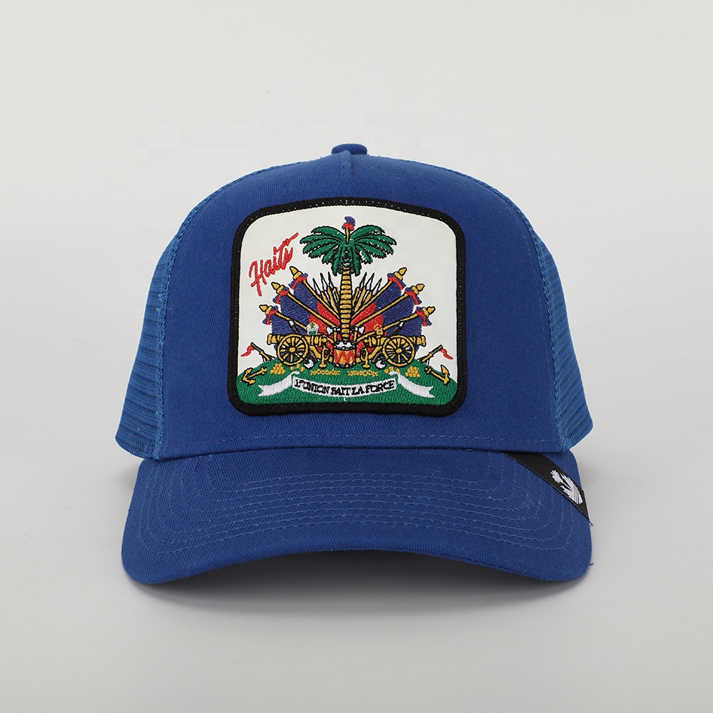Custom Embroidery Patch Logo Outdoor Wholesale Oem High Quality Sports Gorras Mesh Hat 5 Panel Cotton Mens Classics Trucker Cap