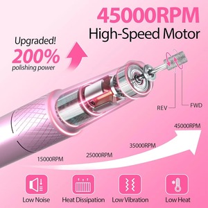 Professional Electric <b>Nail</b> Drill Machine 45000RPM HighSpeed Efile <b>Nail</b> Drill Machines for Pedicure and Manicure With LCD Display - Product Image 2