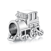 Pendentif breloque train en alliage plaqué argent, mignon, unisexe, cadeau de bijoux pour femme, pendentifs et breloques tendance