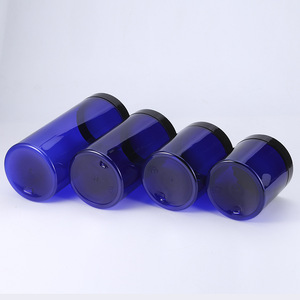 HC-108 Blue PET Cream Bottle 85mm Diameter Screw Top Cylinder <b>Plastic</b> Jar Cosmetic <b>Packaging</b> 180ML 300ML 400ML 500ML 750ML 1L - Product Image 2