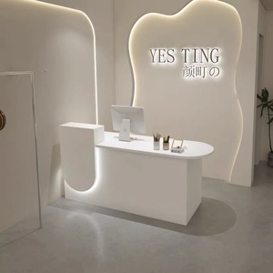 Mostrador de Recepción Moderno y Minimalista para Salón de Belleza, Bar o Tienda, con Caja Registradora Pequeña, Color Personalizado - Product Image 1