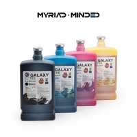 Tinta Eco Solvente Galaxy TEE de 2 Años de Duración, 1000 ml, CMYK para Impresoras Epson DX5 XP600 I3200 Roland Mimaki Mutoh, Resistente a la Decoloración UV en Exteriores
