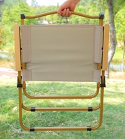 Vente en gros chaise de camping pliante pour l'extérieur chaise Kermit portable cadre en acier avec accoudoirs siège confortable OEM logo personnalisé