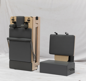<span class=keywords><strong>Silla</strong></span> de Pilates Plegable de Madera de Roble Ecológica y Duradera, Reformer de Pilates Portátil para <span class=keywords><strong>Ejercicios</strong></span> Corporales - Product Image 1