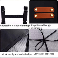 Tablier de Chef Léger en Cuir PU avec Grande Poche, Réglable, Anti-Graisse, pour Hommes et Femmes, Idéal pour le Nettoyage