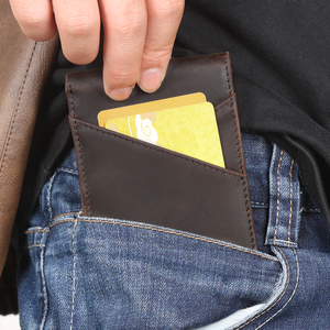 Nouveau Portefeuille Homme en Cuir Véritable Pleine Fleur Marron Personnalisé avec Logo, Portefeuille Bifold en Cuir Pur Anti-RFID Effet Vieilli - Product Image 5